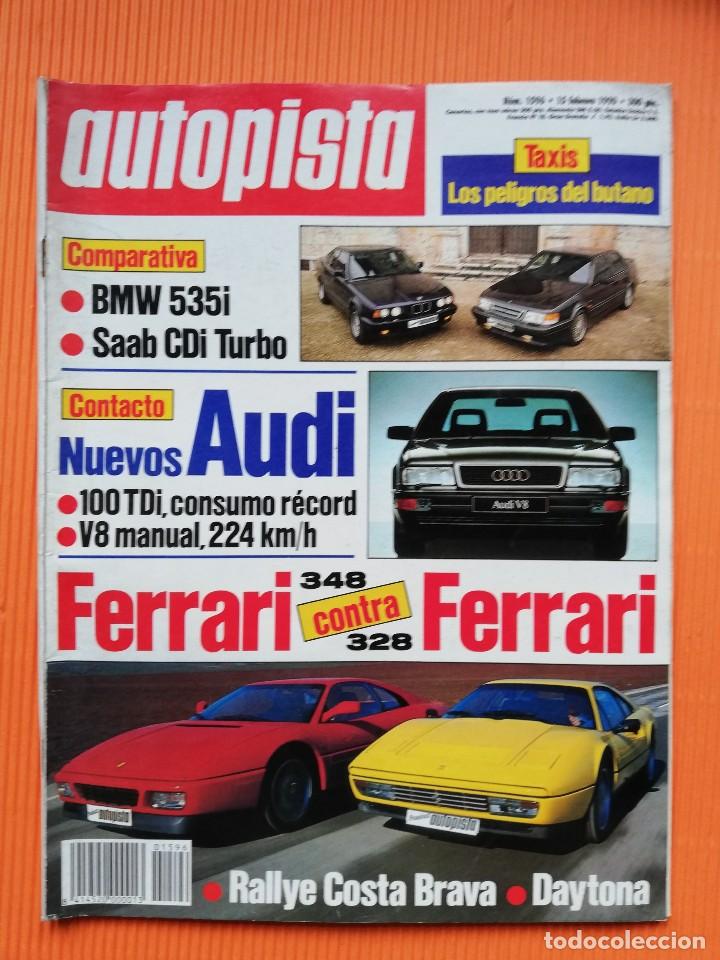 Coches: AUTOPISTA N&ordm; 1596 - FEBRERO 1990 - FERRARI 348 CONTRA FERRARI 328