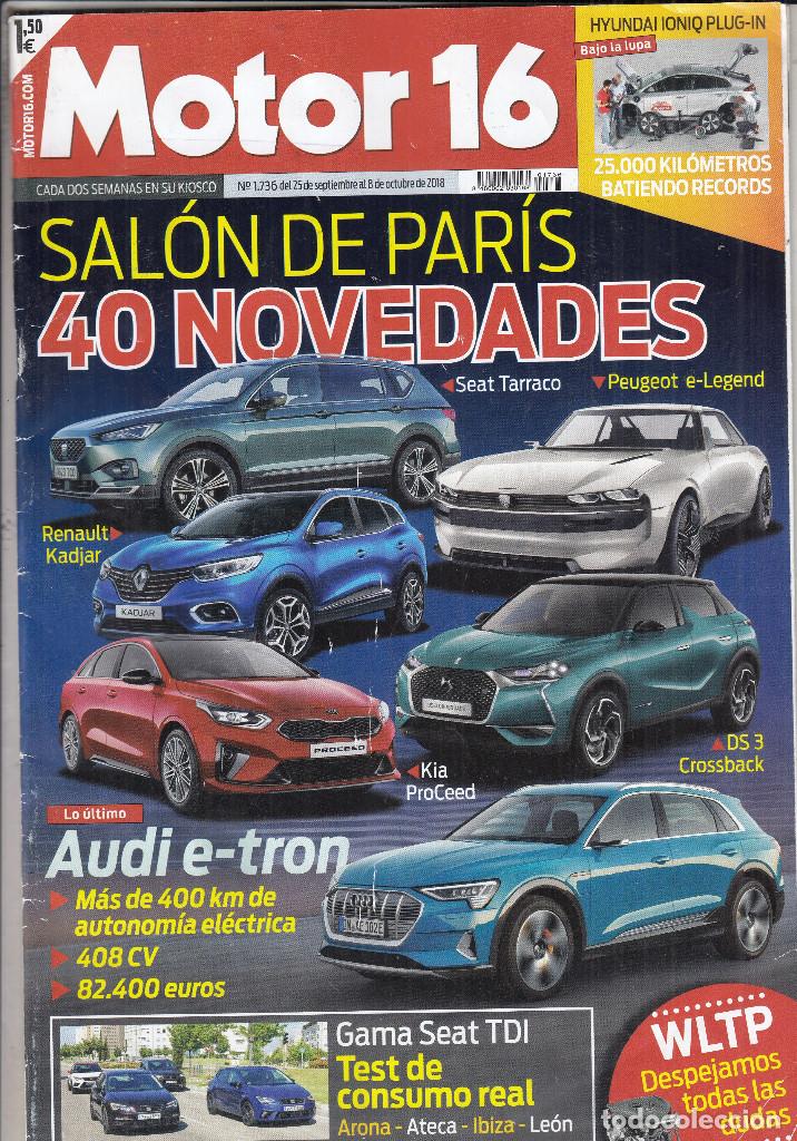 Coches: REVISTA MOTOR 16 N&ordm; 1736 A&Ntilde;O 2018. BAJO LUPA: HYUNDAI IONIQ PLUG-IN. GAMA SEAT TDI.