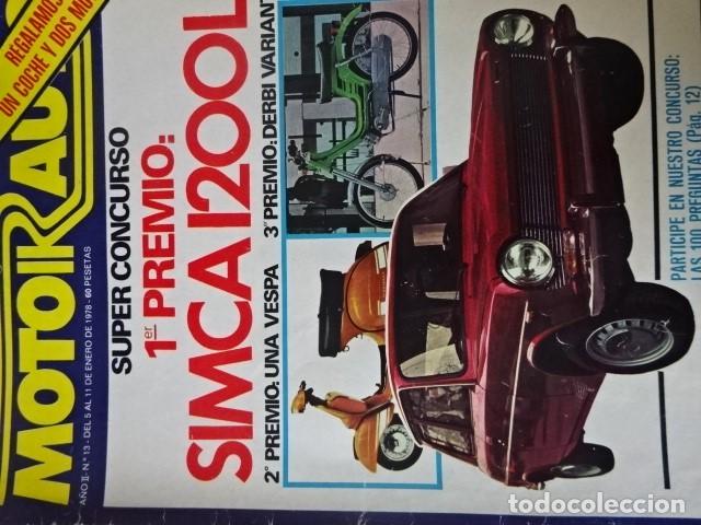 Coches: REVISTA MOTOR AUTO NUM. 13 Fiat 126 Citroen LN Sbarro Morgan Albany Panther Spartan Excalibur