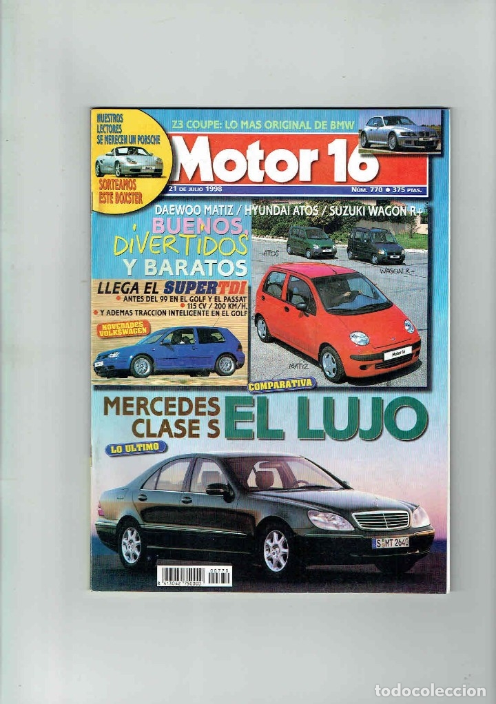 Coches: REVISTA MOTOR 16 N&ordm; 770