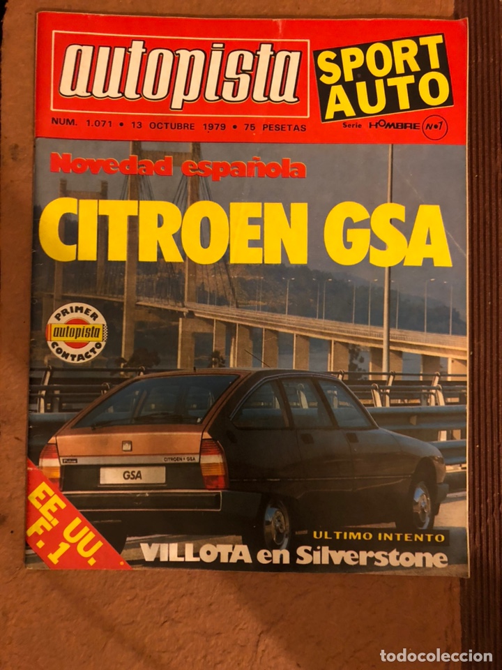 Coches: AUTOPISTA N&deg; 1071 (OCTUBRE 1979). CITRO&Euml;N GSA, VILLOTA EN SILVERSTONE, F1 EE.UU.,..