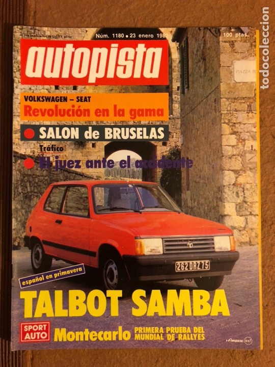 Coches: AUTOPISTA N&deg; 1180 (ENERO 1982). TALBOT SAMBA, MUNDIAL DE RALLYES: MONTECARLO, SAL&Oacute;N DE BRUSELAS,...