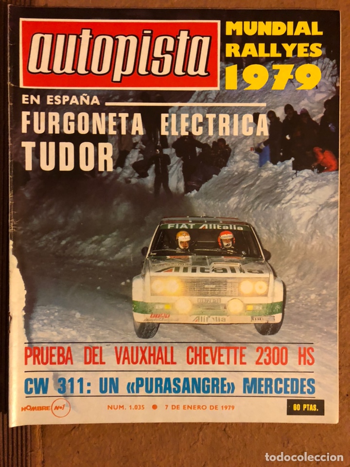 Coches: AUTOPISTA N&deg; 1035 (ENERO 1979). FURGONETA EL&Eacute;CTRICA TUDOR, PRUEBA VAUXHALL CHEVETTE 2300 HS, RENAULT