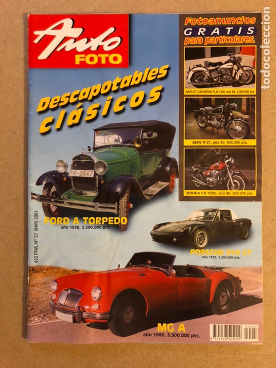Voitures: AUTO FOTO N&deg; 57 (2001). FORD COSWORTH, ALFA 147 1.6 120 CV, CL&Aacute;SICOS DESCAPOTABLES, MOTOS,..