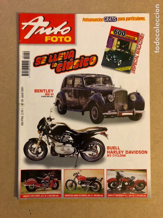 Voitures: AUTO FOTO N&deg; 59 (2001). ESPECIAL SEAT 600, CL&Aacute;SICOS, DEPORTIVOS, MOTOS, DESCAPOTABLES,...