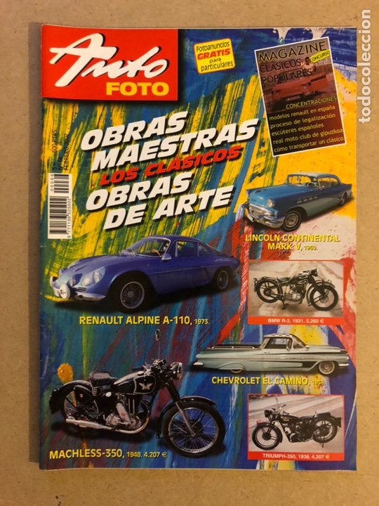 Autos: AUTO FOTO N&deg; 66 (2002). MAGAZINE CL&Aacute;SICOS POPULARES (MODELOS RENAULT ESPA&Ntilde;A, PROCESO DE LEGALIZACI&Oacute;N