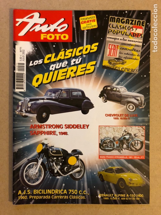 Voitures: AUTO FOTO N&deg; 71 (2002). MAGAZINE CL&Aacute;SICOS Y POPULARES, DEPORTIVOS, MOTOS,...