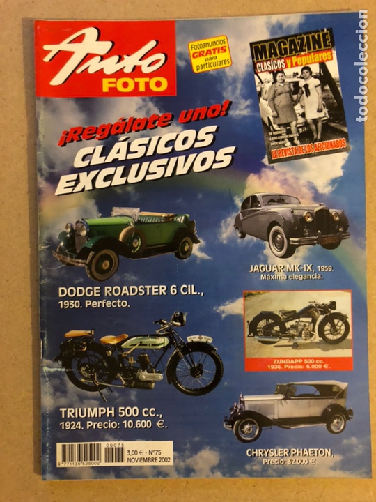 Voitures: AUTO FOTO N&deg; 75 (2002). MAGAZINE CL&Aacute;SICOS Y POPULARES, DEPORTIVOS, MOTOS,...