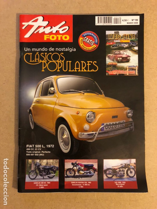 Voitures: AUTO FOTO N&deg; 139 (2008). CL&Aacute;SICOS, HIST&Oacute;RICOS, DEPORTIVOS, MOTOS CL&Aacute;SICAS,...