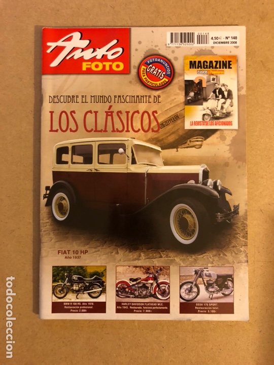 Voitures: AUTO FOTO N&deg; 148 (2008). CL&Aacute;SICOS, HIST&Oacute;RICOS, DEPORTIVOS, MOTOS CL&Aacute;SICAS,...