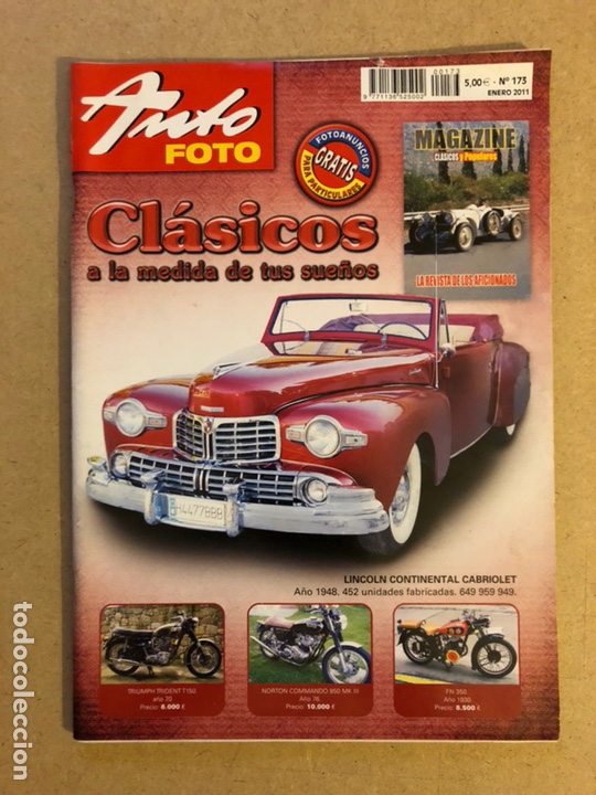 Auto: AUTO FOTO N&deg; 173 (2011). CL&Aacute;SICOS, HIST&Oacute;RICOS, DEPORTIVOS, MOTOS CL&Aacute;SICAS,...