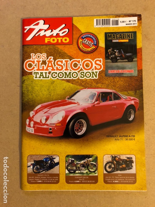 Voitures: AUTO FOTO N&deg; 175 (2011). CL&Aacute;SICOS, HIST&Oacute;RICOS, DEPORTIVOS, MOTOS CL&Aacute;SICAS,...