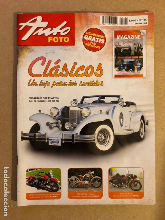 Autos: AUTO FOTO N&deg; 185 (2012). CL&Aacute;SICOS, HIST&Oacute;RICOS, DEPORTIVOS, MOTOS CL&Aacute;SICAS,...