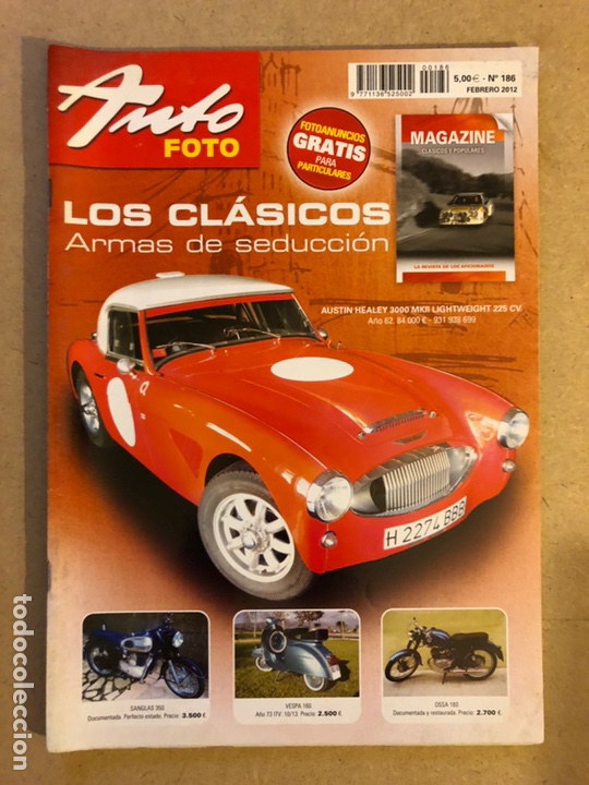 Voitures: AUTO FOTO N&deg; 186 (2012). CL&Aacute;SICOS, HIST&Oacute;RICOS, DEPORTIVOS, MOTOS CL&Aacute;SICAS,...