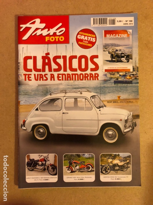Voitures: AUTO FOTO N&deg; 188 (2012). CL&Aacute;SICOS, HIST&Oacute;RICOS, DEPORTIVOS, MOTOS CL&Aacute;SICAS,...