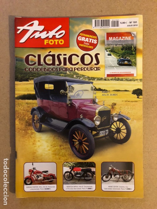Auto: AUTO FOTO N&deg; 191 (2012). CL&Aacute;SICOS, HIST&Oacute;RICOS, DEPORTIVOS, MOTOS CL&Aacute;SICAS,...