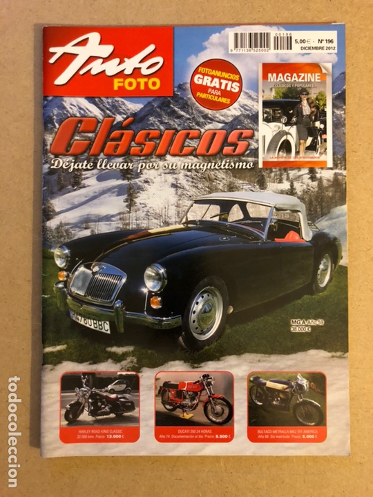 Voitures: AUTO FOTO N&deg; 196 (2012). CL&Aacute;SICOS, HIST&Oacute;RICOS, DEPORTIVOS, MOTOS CL&Aacute;SICAS,...