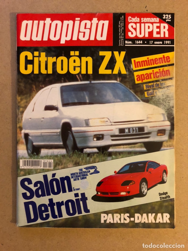Coches: AUTOPISTA N&deg; 1644 (1991). CITRO&Euml;N ZX Vs GOLF Y KADETT, GME MIDI 4x4, FIAT TIPO 1.8i Vs TIPO 16v i.e.