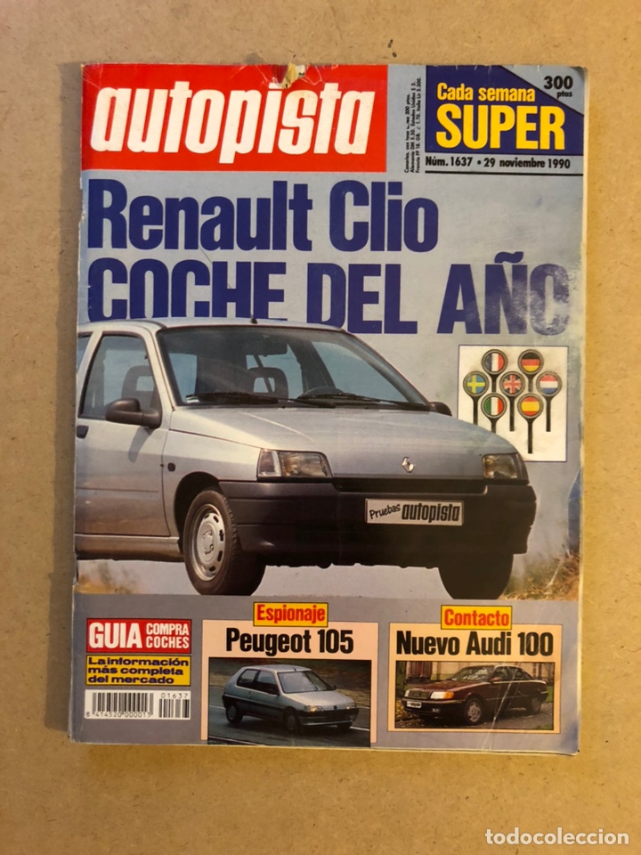 autopista n° 1637 (1990). renault clío, audi 10 - Buy Car magazines on  todocoleccion