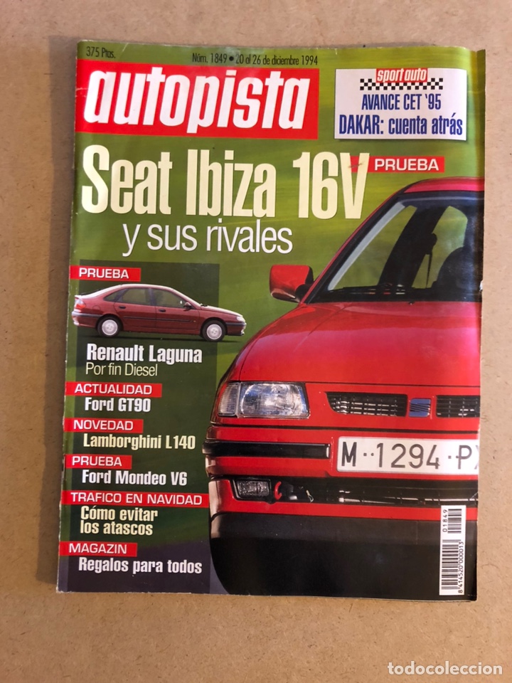 Coches: AUTOPISTA N&deg; 1849 (1994). SEAT IBIZA 16 V Vs RIVALES, FORD GT90, LAMBORGHINI L140, FORS MONDEO V6,..