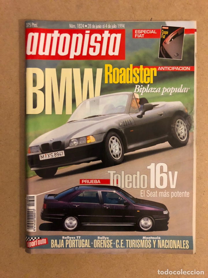 Autos: AUTOPISTA N&deg; 1824 (1994). BMW ROADSTER, SEAT TOLEDO 16 v, AUDI AVANT RS2,..