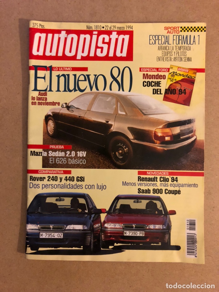 Cars: AUTOPISTA N&deg; 1810 (1994). AUDI 90, MAZDA 626, ROVER 240 y 440 GSi, RENAULT CL&Iacute;O,..