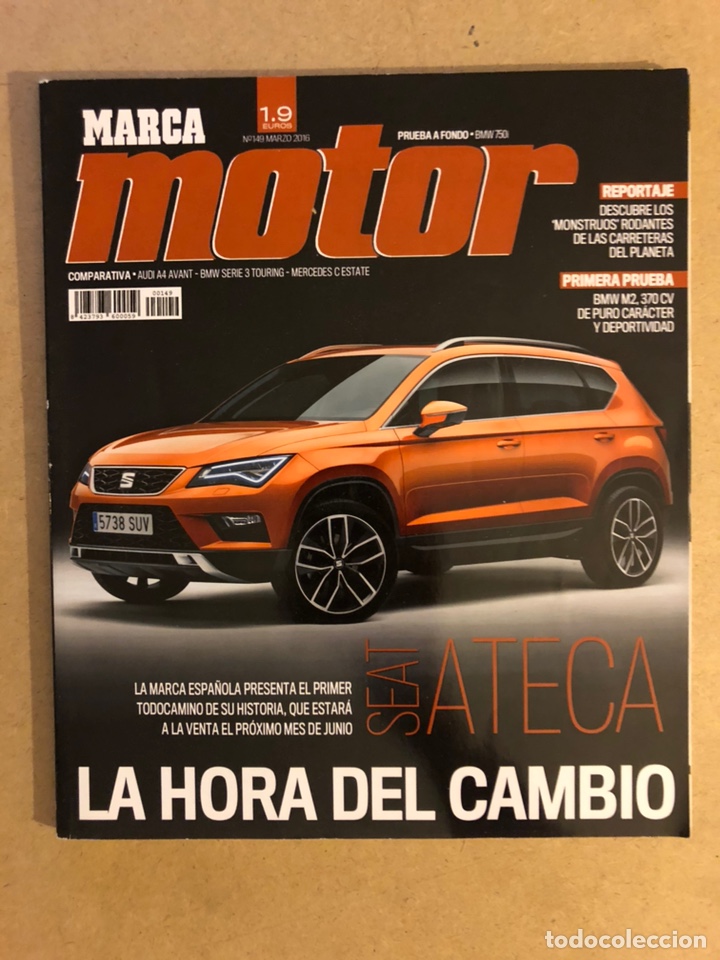 Coches: MARCA MOTOR N&deg; 149 (2016). SEAT ATECA, BMW M2, AUDI A4 AVANT, BMW SERIE 3 TOURING. MERCEDES C ESTATE