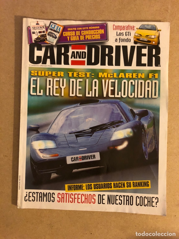 Autos: CAR ANAD DRIVER N&deg;8 (1996). SUPER TEST McLAREN F1, COMPARATIVA GTI A FONDO,...