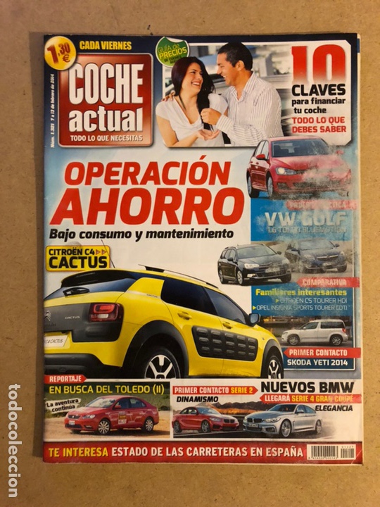 Coches: COCHE ACTUAL N&deg;1321 (2014). VW GOLF, SEAT TOLEDO, CITRO&Euml;N C4,...