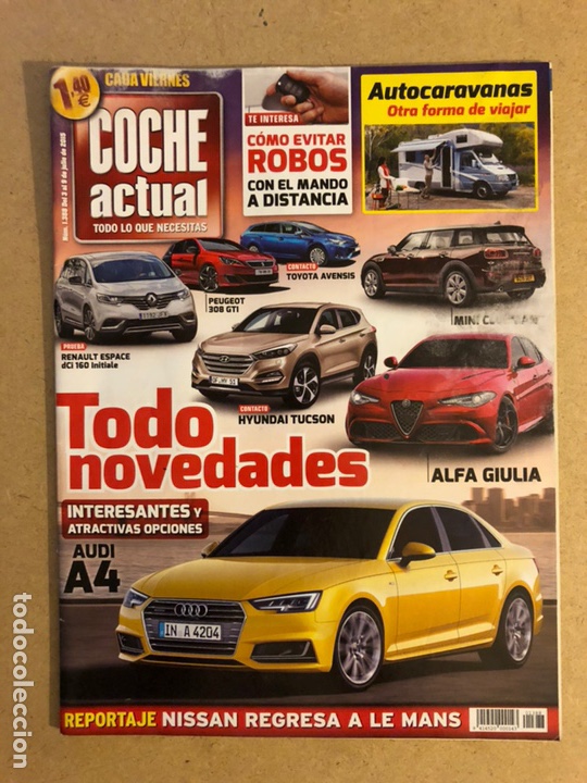 Voitures: COCHE ACTUAL N&deg;1388 (2015). AUDI A4, MINI COPPER, ALFA GIULIA, AUTOCARAVANAS,...