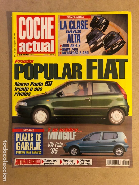 Coches: COCHE ACTUAL N&deg;330 (1994). FIAT PUNTO 90 Vs RIVALES, AUDI A8 4.2, BMW 740i, MERCEDES S 420,...