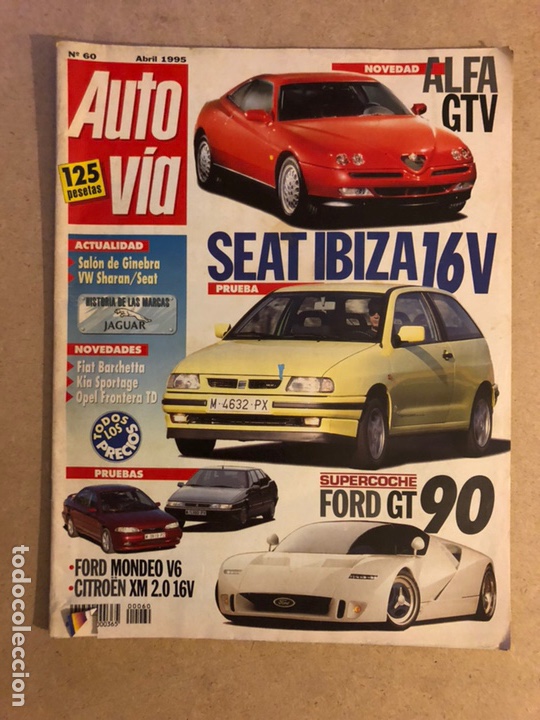 Coches: AUTO V&Iacute;A N&deg;60 (1995). ALFA GTV, SEAT IBIZS 16v, FORD GT 90, FORD MONDEO V6, CITRO&Euml;N XM 2.0 16V,...