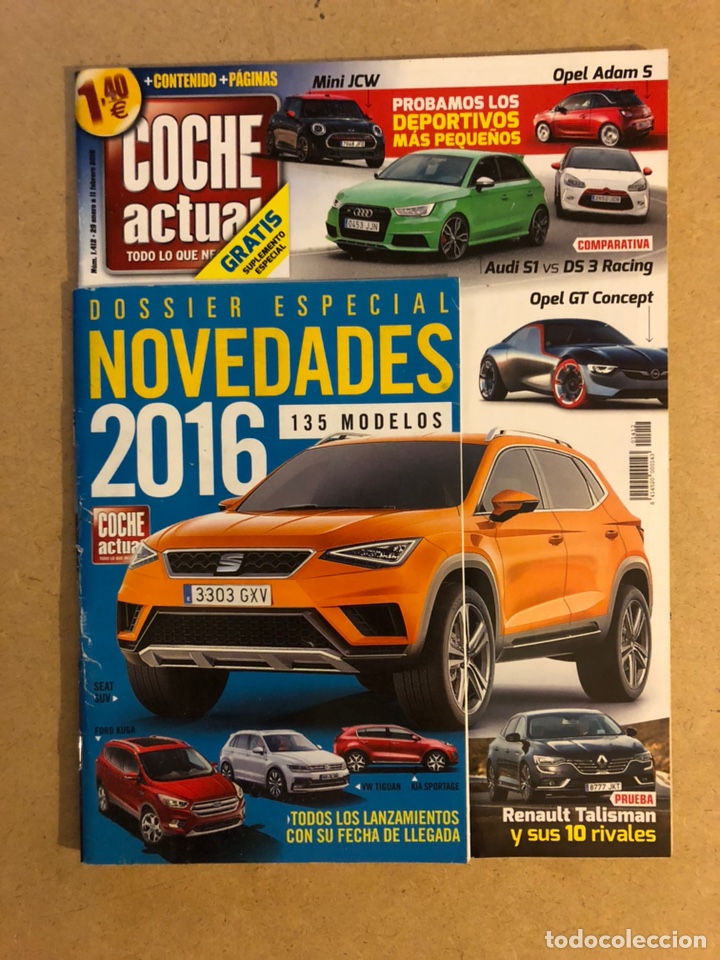 Coches: COCHE ACTUAL N&deg;1412 (2016). + SUPLEMENTO DOSSIER 2016, AUDI S1 Vs DS3 RACING, OPEL GT CONCEPT,..,