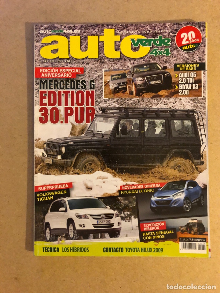 Coches: AUTO VERDE 4x4 N&deg;241 (2009). MERCEDES G, AUDI Q5, BMW X3, VW TIGUAN, HYUNDAI IX-ONIC,...