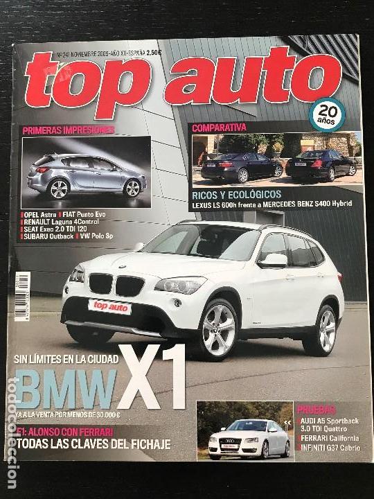 Coches: TOP AUTO N&ordm; 241 - LEXUS LS 600H MERCEDES S400 AUDI A5 FERRARI CALIFORNIA INFINITI G37 CABRIO PEUGEOT