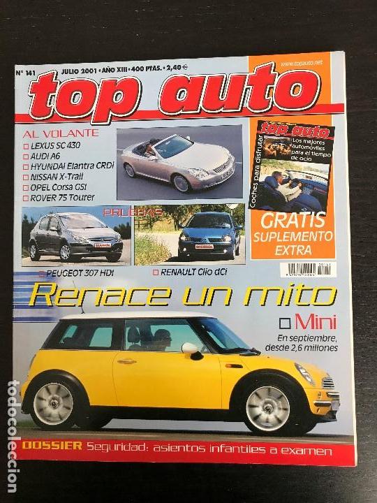 Coches: TOP AUTO N&ordm; 141 - PEUGEOT 307 HDI RENAULT CLIO DCI LEXUS SC 430 MINI BMW KIA SHUMA II APRILIA ETV