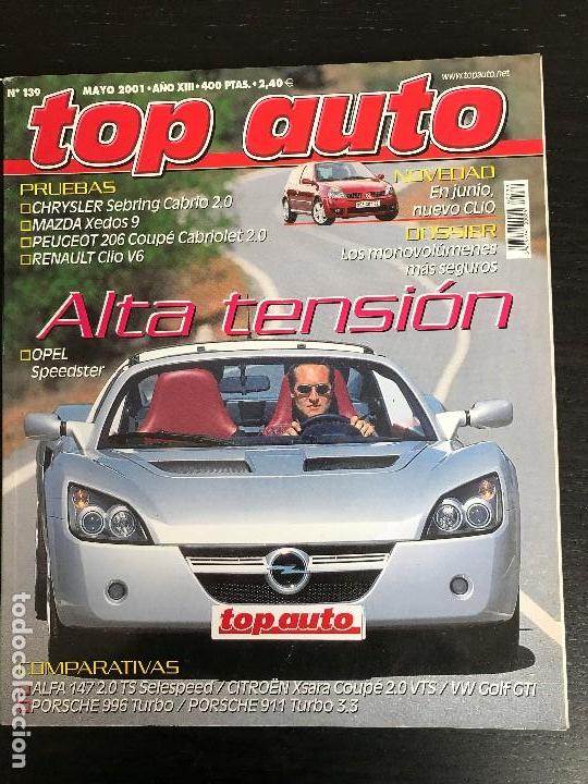 Coches: TOP AUTO N&ordm; 139 - CHRYSLER SEBRING CABRIO MAZA XEDOS 9 PEUGEOT 206 COUPE RENAULT CLIO V6