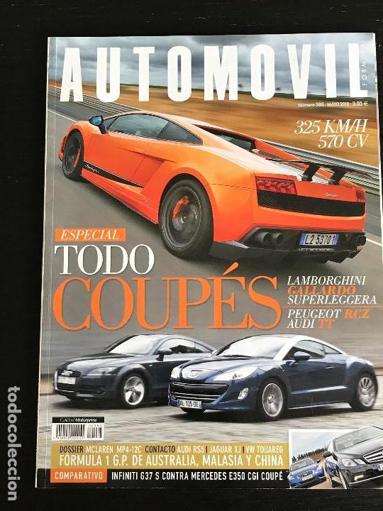 Coches: AUTOMOVIL N&ordm; 388 - AUDI TT PEUGEOT RCZ MCLAREN MP4 LAMBORGHINI GALLARDO LP INFINITI G37 MERCEDES