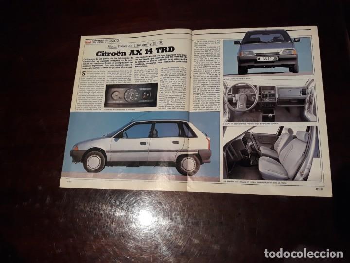 Coches: ESTUDIO TECNICO DEL CITROEN AX  14 TDR . 6 PAGINAS - A&Ntilde;O 1989