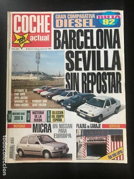 Coches: COCHE ACTUAL N&ordm; 205 - CITROEN ZX AVANTAGE D FIAT TIPO DS FORD ESCORT CLX OPEL ASTRA GL RENAULT 19 TD
