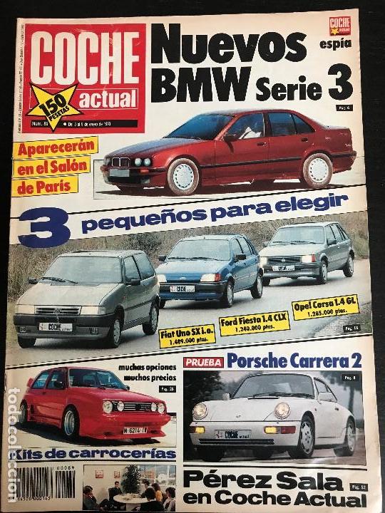 Coches: COCHE ACTUAL N&ordm; 89 - PORSCHE CARRERA 2 FIAT UNO 70 SX FORD FIESTA CLX OPEL CORSA GL HARLEY SPORTSTER