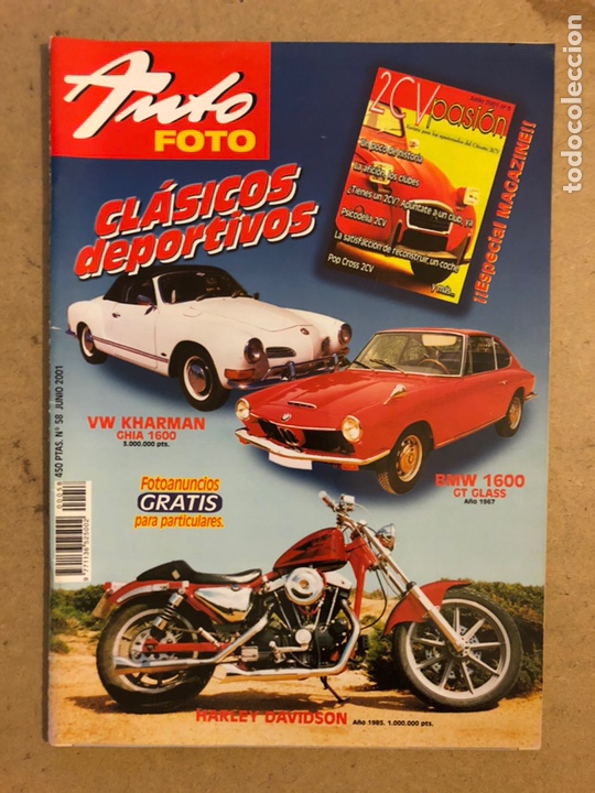 Coches: AUTO FOTO N&deg; 58 (2001). ESPECIAL CITRO&Euml;N 2 CV, CL&Aacute;SICOS, DEPORTIVOS, MOTOS,...