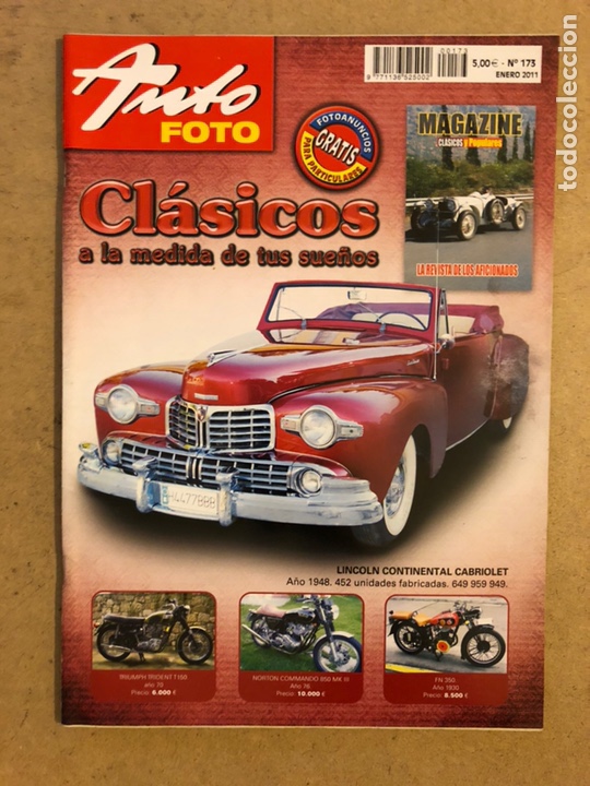 Autos: AUTO FOTO N&deg; 173 (2011). CL&Aacute;SICOS, HIST&Oacute;RICOS, DEPORTIVOS, MOTOS CL&Aacute;SICAS,...