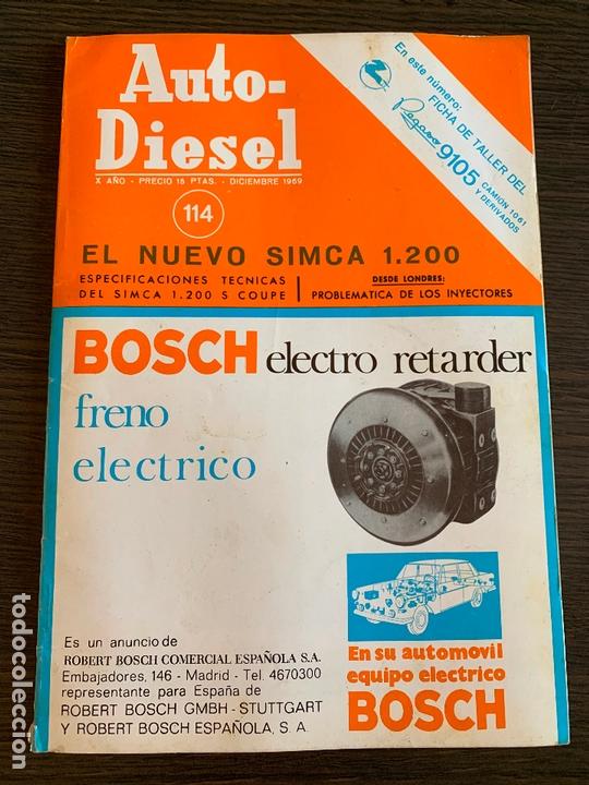 Carros: Revista auto-diesel n&ordm; 114 pegaso 9105 cami&oacute;n 1061 simca 1200 s Coupe