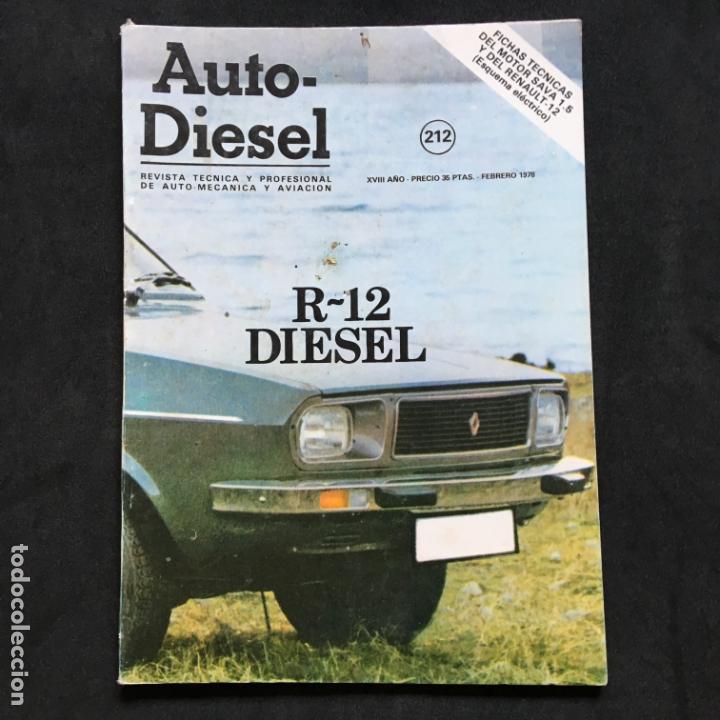 Cars: Revista auto-diesel n&ordm; 212 Ficha tecnica del motor sava 1.5 y del renault-12 esquema electrico