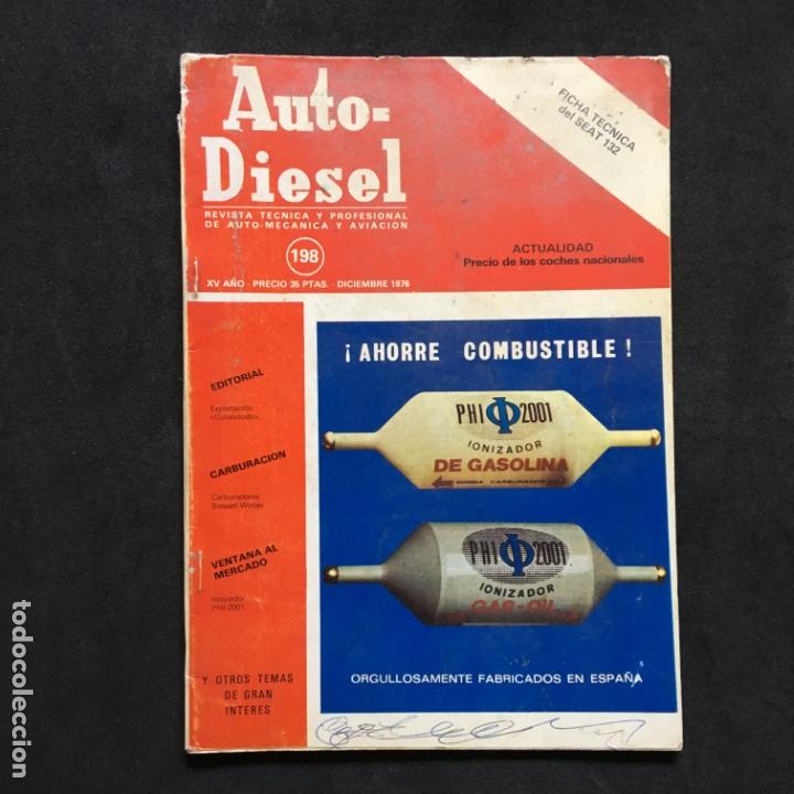 Autos: Revista auto-diesel n&ordm; 198 Ficha tecnica seat 132 estudio seat 1220 sport