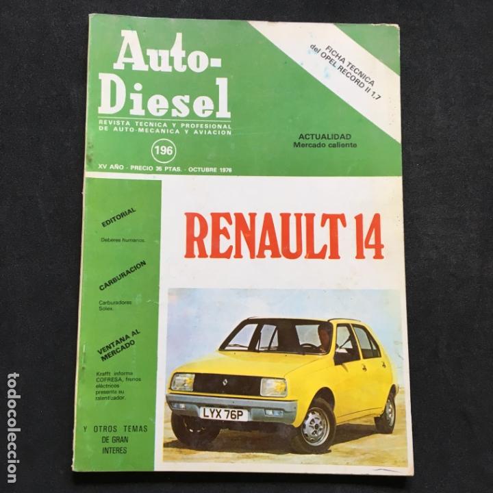 Autos: Revista auto-diesel n&ordm; 196 Ficha tecnica opel record II 1,7