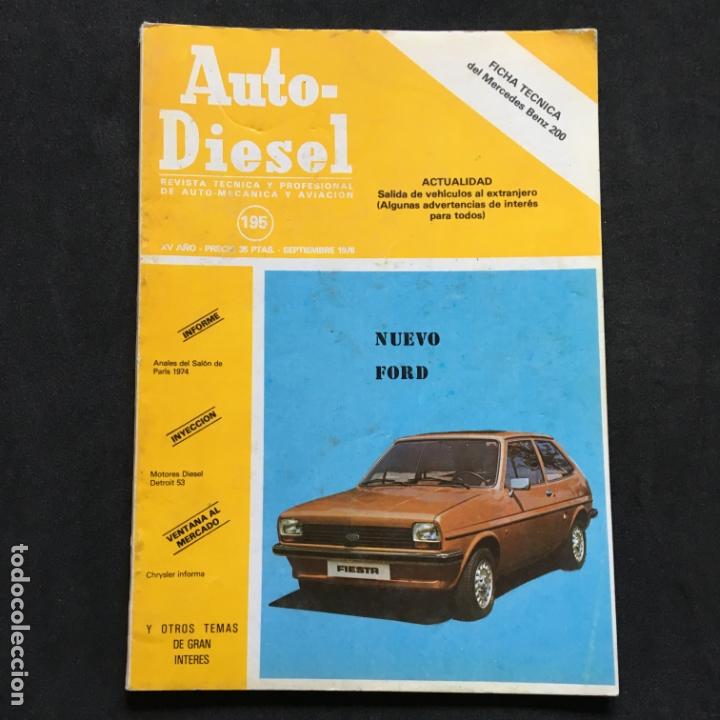 Autos: Revista auto-diesel n&ordm; 195 Ficha tecnica mercedes benz 200 estudio motor mercedes n-1300