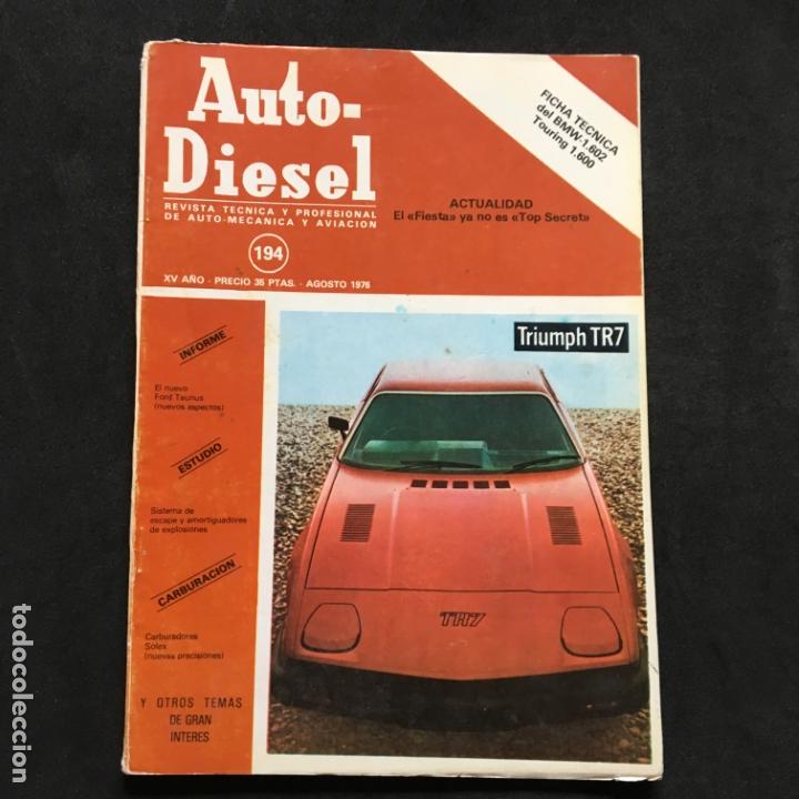 Autos: Revista auto-diesel n&ordm; 194 triumph tr7 Ficha tecnica bmw 1602 touring 1600