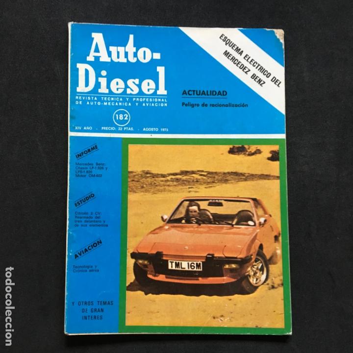 Coches: Revista auto-diesel n&ordm; 182 esquema electrico mercedes benz estudio citroen 2 cv citro&euml;n
